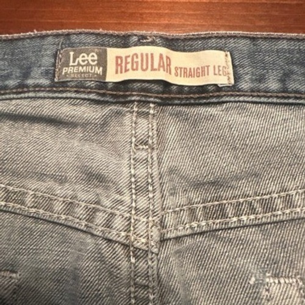 Lee Regular Straight Leg Jeans Mens 36x30 Blue Good Premium Select Denim - Picture 3 of 6